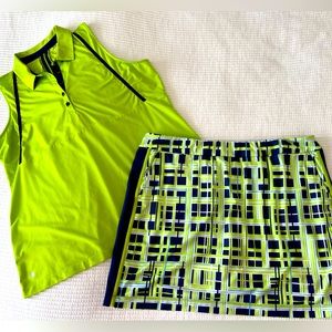 EP Pro matching golf shirt and skort XXL